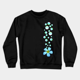 Frangipani Flower with soap bubbles Crewneck Sweatshirt